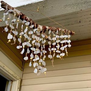 Wind chime made of beach glass